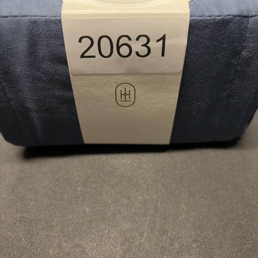 Threshold Performance Cotton Sateen QUEEN Flat Sheet Blue 400 TC Smooth 20631
